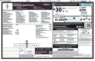 2026 Lincoln Nautilus Black Label