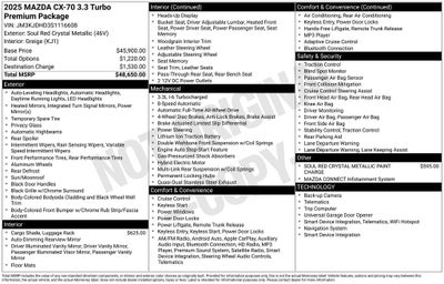 2025 Mazda Mazda CX-70 3.3 Turbo Premium