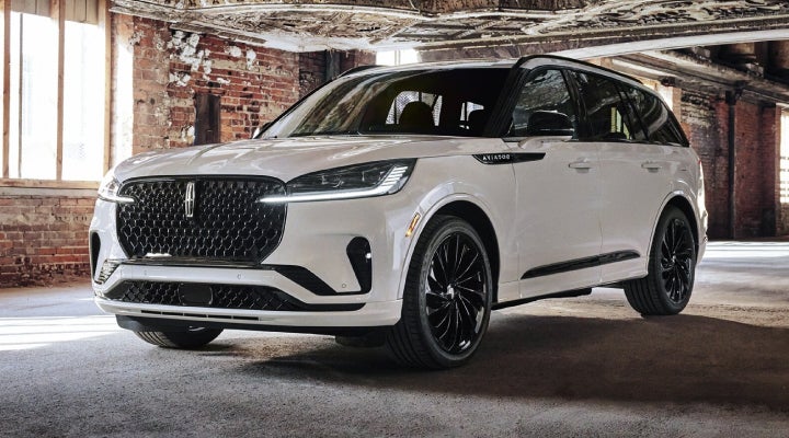 A 2026 Lincoln Aviator® SUV is shown with the available Jet Appearance Package. | Nick Mayer Lincoln Mayfield in Mayfield Heights OH