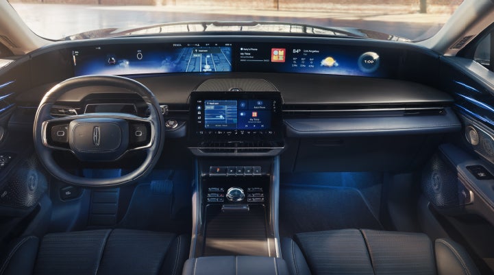 A large panoramic display is shown on the dashboard of a 2026 Lincoln Nautilus® SUV | Nick Mayer Lincoln Mayfield in Mayfield Heights OH