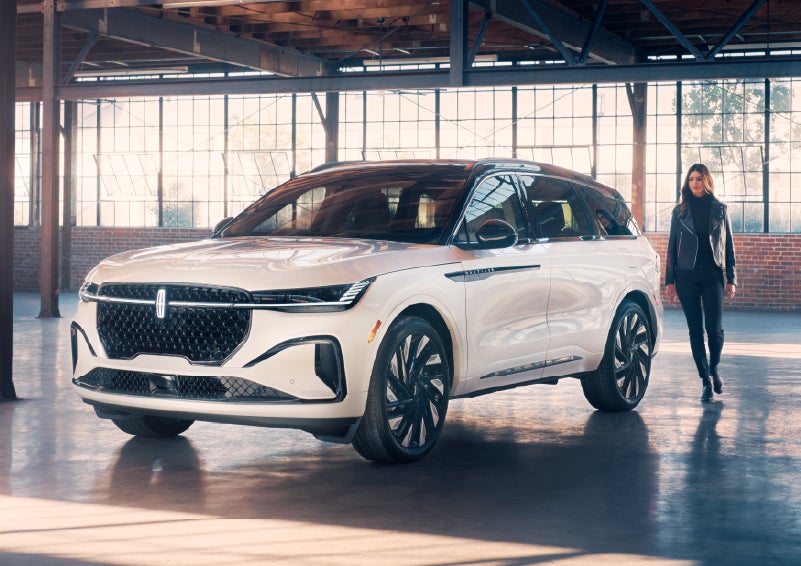 A person approaches a 2026 Lincoln Nautilus® SUV. | Nick Mayer Lincoln Mayfield in Mayfield Heights OH