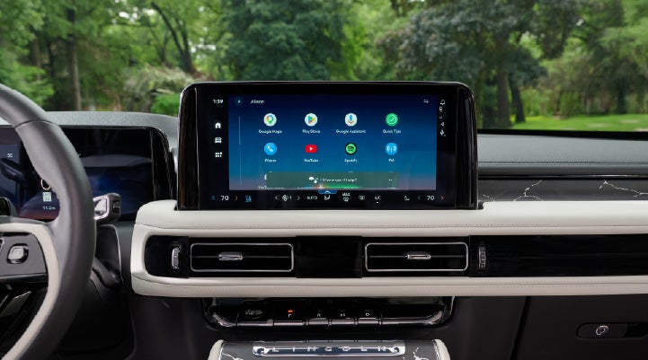 The center touchscreen inside a 2027 Lincoln Aviator® Black Label™ SUV | Nick Mayer Lincoln Mayfield in Mayfield Heights OH