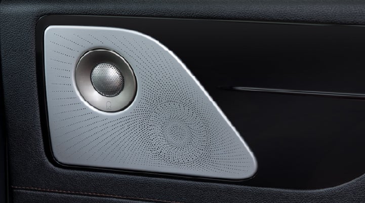 A close-up view of the available Revel® Ultima 3D Audio System. | Nick Mayer Lincoln Mayfield in Mayfield Heights OH