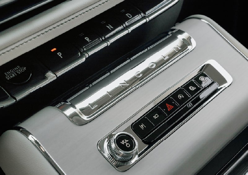 The piano key gear selector of a 2027 Lincoln Aviator® Back Label™ SUV. | Nick Mayer Lincoln Mayfield in Mayfield Heights OH