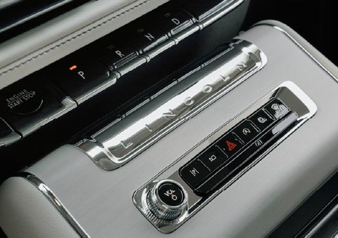 The piano key gear selector of a 2027 Lincoln Aviator® Back Label™ SUV. | Nick Mayer Lincoln Mayfield in Mayfield Heights OH