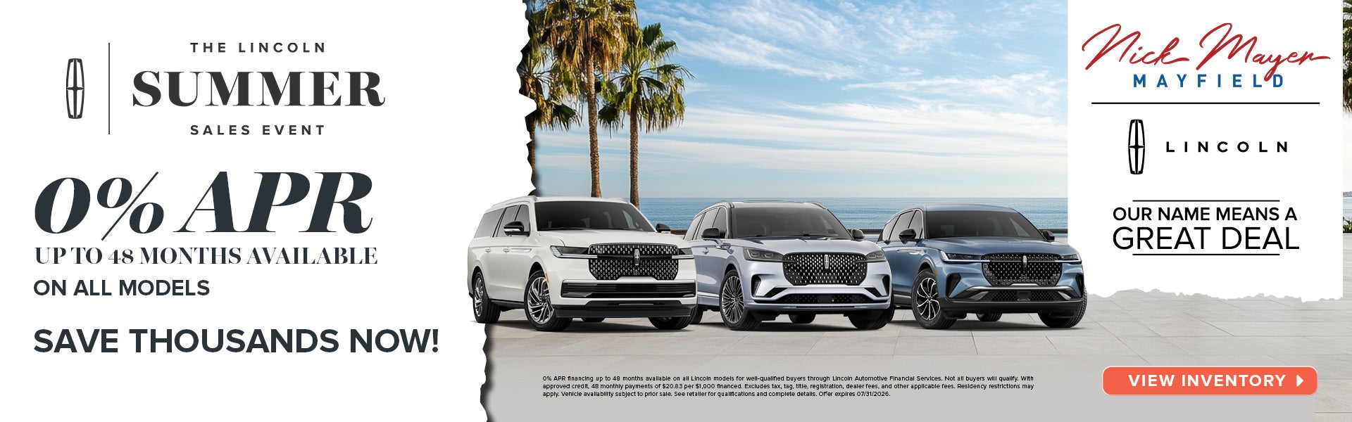 THE LINCOLN SUMMER SALES EVENT
