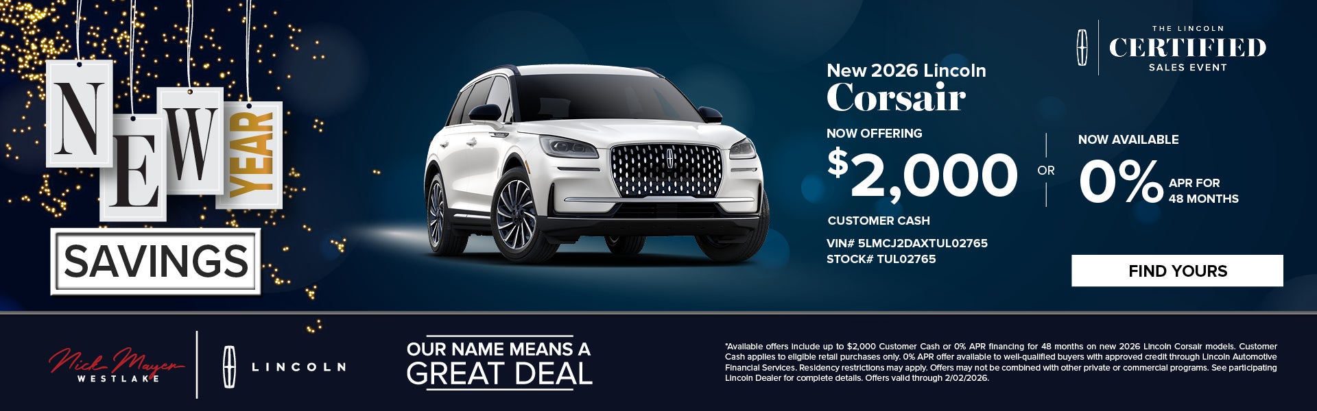 New 2026 Lincoln Corsair