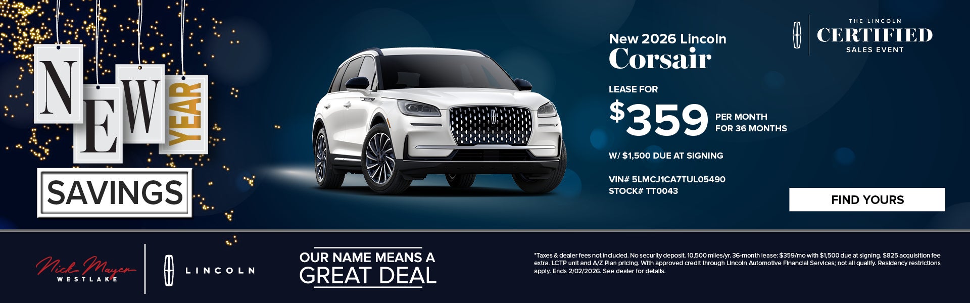 New 2026 Lincoln Corsair