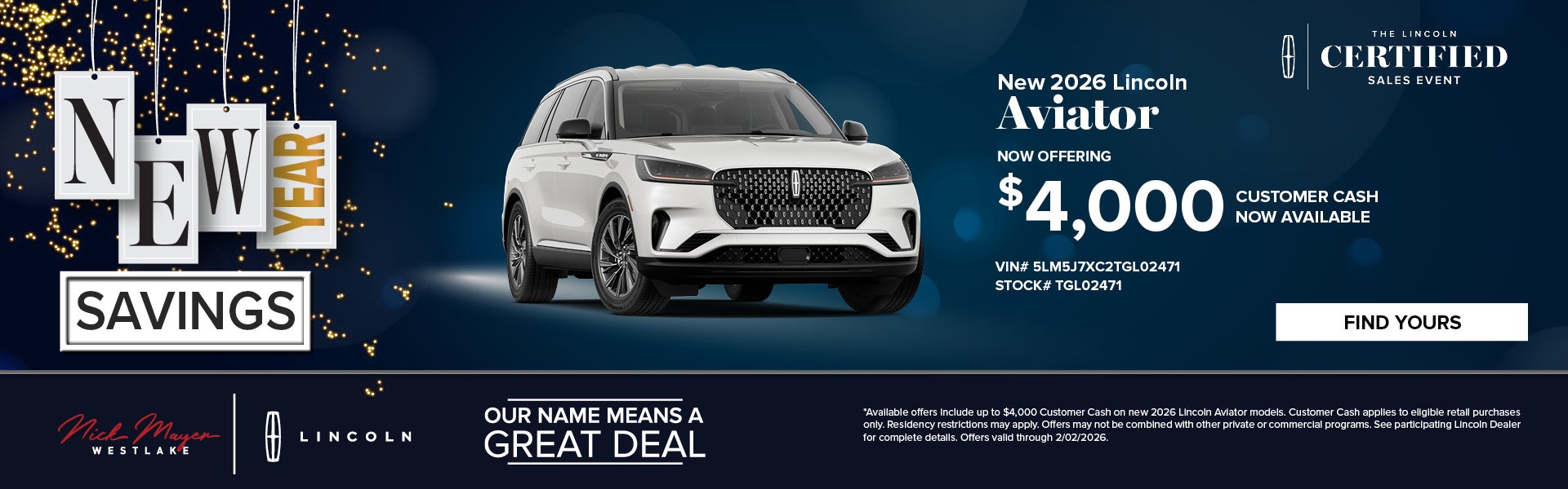 New 2026 Lincoln Aviator